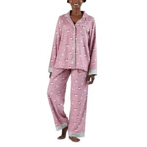 munki munki Pink Pajama Set with Cute Print